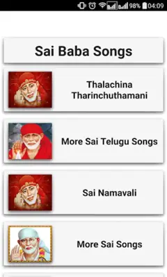 Sai Baba Devotional Songs Telu android App screenshot 17